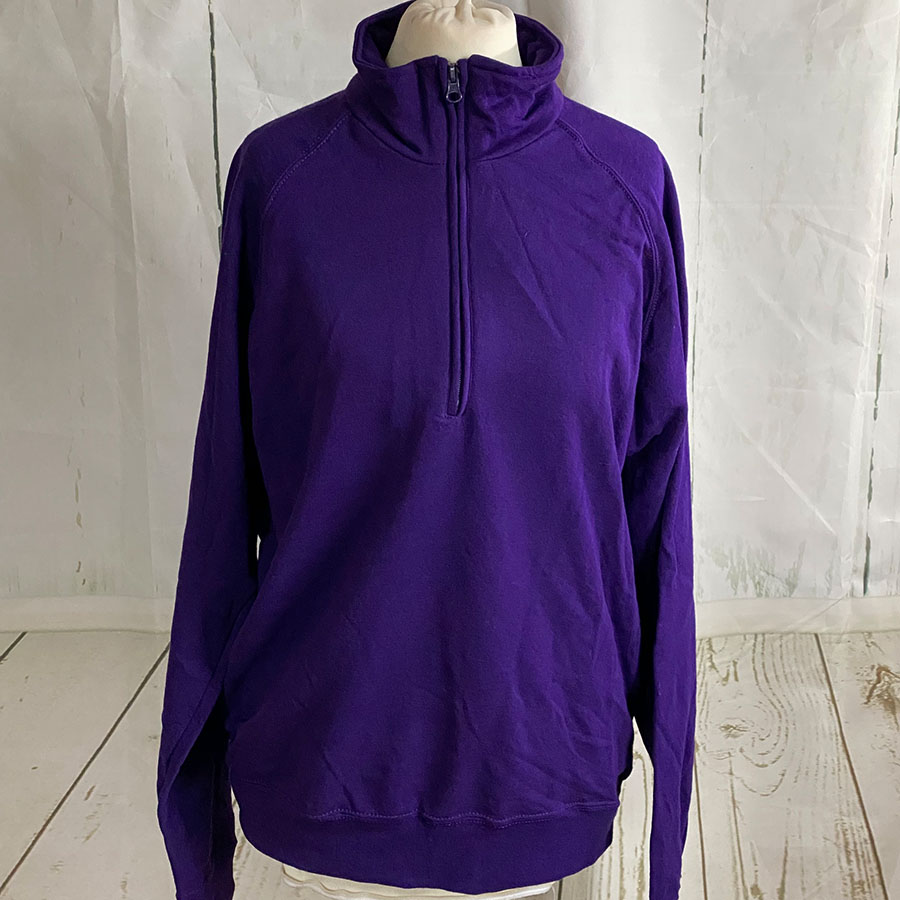 FoL Zip-Sweat lila Gr. M Herzkurve