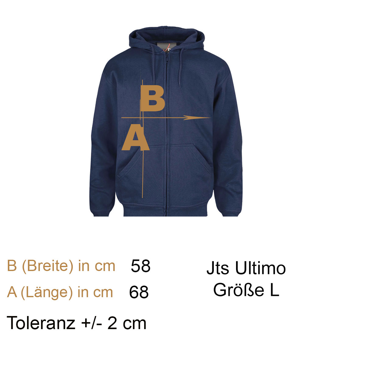 Hoodie, Kapuze, Kapuzenpullover, Navy, Baumuster